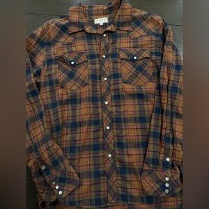 Tecovas Mens Pearl Snap Flannel Shirt